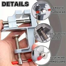 1pc Mini Table Vise, Aluminum Alloy Bench Clamp, Portable Desktop Vice, Adjustable Workbench Holding Tool For DIY Handicraft, Jewelry Making And Wood Carving - Bench Vise - View 6