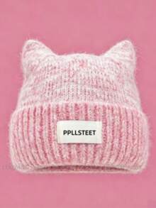 Topi Rajut Telinga Kucing Wanita, Gaya Baru Musim Dingin, Topi Wol yang Membuat Wajah Terlihat Lebih Ramping, Topi Pelindung Telinga Tahan Angin Hangat Musim Gugur/Musim Dingin - MultiWarna - View 9