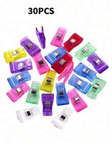 10/20/30 piezas/Juego Mini Clips de plástico de colores aleatorios, Clips de costura patchwork, Clips de fijación de tela para scrapbooking, Clips DIY hechos a mano - Multicolor - Ver 13