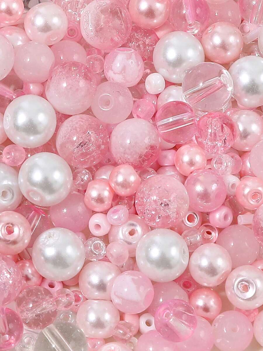 beadia 100/250g 2-10mm 粉色系列混色玻璃珠，多種款式，DIY珠寶製作、項鍊與手鍊手工藝用品，適合女性