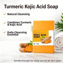 Turmeric Kojic Acid Fragrant Handmade Soap 100g/3.53oz, Gentle Facial Cleansing & Oil Control, Long Lasting Mild Scent, Suitable For Daily Face Washing - Lemon - View 4