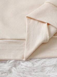 Plus Size Women's Letter Print Long Sleeve Sweatshirt Gift For Believers - Apricot - View 3
