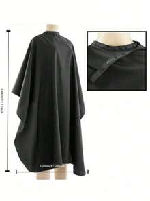 4/1pc Professional Hair Salon Apron - Extra Wide & Extra Long, Hairdressing Cape, Plus Size Friendly, Durable Black Material, With Adjustable Neck Strap And Buckle, Suitable For Hair Dyeing, Perming, Styling Protection - Multicolor - View 2