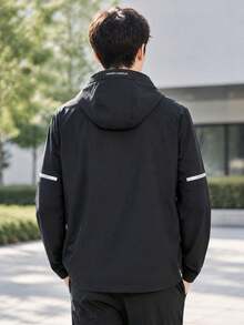 Under Armour Men's UA Tech Utility Woven Hooded Casual Training Jacket 6004967-001 - Black - View 6