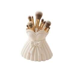 3D Printed Butterfly Wedding Dress Storage Bucket, Vanity Makeup Brush Holder, Desktop Ornament, Cosmetic Storage Box - Multicolor - View 3