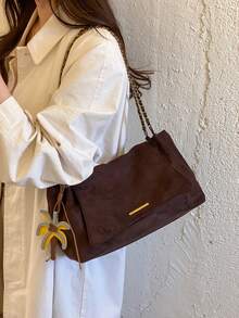 Women's Autumn/Winter New Fashion Chain Shoulder Bag Large Capacity Tote - Coffee - View 2
