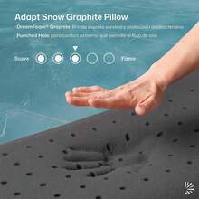 Dreamlab Almohada Graphite Pillow| Almohada de Memory Foam con Carbón| Hipoalergénica, Antibacterial, Soporte, Certificaciones| Firmeza: Firme Medio| Tamaño Estándar (60 cm x 40 cm x 10 cm) - Camel - Ver 6