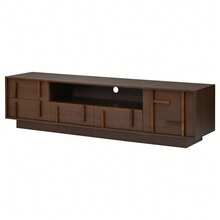 180x40x45cm MDF TV Stand, Low Cabinet, TV Unit With 4 Drawers, 1 Compartment And 2 Open Shelves, For TVs Up To 75 Inches, For Living Room - Walnut Wood Color - View 6