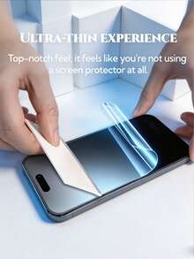4Pcs Matte Hydrogel Screen Protector Compatible With Iphone, Anti-Glare Anti-Fingerprint Flexible Soft Phone Hydrogel Film, Smooth Touch Gaming Screen Film Compatible With IPhone 18 17 16 15 14 Plus 13 12 11 Pro Max - Clear - View 9