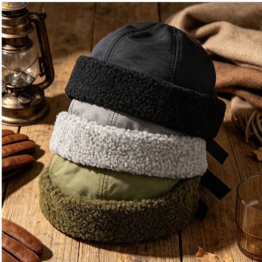 Vintage Fashion Landlord Cap, Autumn/Winter Padded Warmth, European And American Hip Hop Street Style Brimless Hat - Flat Cap - View 1