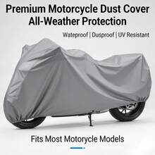 Outdoor Motorcycle Cover, Motorcycle Cover Protects Against Heavy Rain, Scratch-Resistant, Wear-Resistant, Waterproof, Rainproof, Sunproof, All-Season Use, Dustproof, Frost And Snowproof, Fits All Motorcycle Models, Motorcycle Dustproof And Sunproof Cover, Upgraded Waterproof Fabric, Non-Seeping, Non-Aging, Multi-Purpose Protection For Your Vehicle - A - View 4