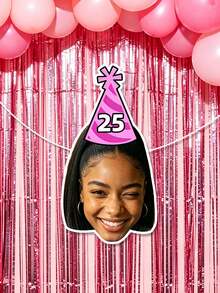 1/7/14/21pcs Customizable Portrait Banner, Multiple Sizes Available, Hand-Cut Portrait Hanging Flag, Suitable For Birthday Background Decoration, Hallway, Welcome Area, Patio, Etc. Perfect As A Birthday Memorial Gift For Partners, Close Friends, Family. Suitable For Rooftop Terrace Birthday Party, Private Pool Birthday Gathering, Open Living Room Birthday Dinner, - Multicolor 1 - View 5