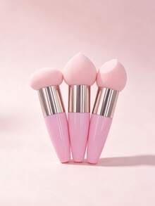 Makeup Sponge Set With Handle, Multi-Functional Powder Puff, Teardrop And Round Shapes, Suitable For Foundation, Concealer, Blush, Soft Makeup Application Tool, Suitable For Women And Girls - Multicolor - View 11