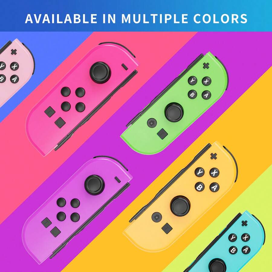 GAMINJA Wireless Split Game Controller Pair Left & Right Gaming Control Accessories, Bluetooth Wireless Adapter For Switch Console, Side RGB Lighting, Motion Control With Wake-Up And Screenshot Function - View 1