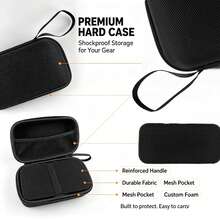 EVA Hard Shell Multimeter Storage Case, Suitable For Fluke 101/106/107, Portable Shockproof Tool Bag, Includes DIY Customizable Cut Foam - Black - View 3