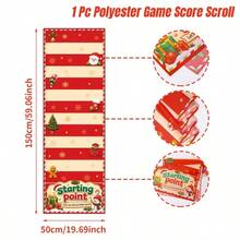1pc Christmas Roller Game Score Scroll, Decorated With Santa Claus, Christmas Tree And Snowman Patterns - Red And White Striped Racing Tabletop Game Prop, Suitable For Family Gatherings, Winter Parties And Christmas Decorations, Non-Payment Token System - Multicolor - View 2