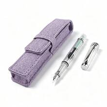 Transparent Piston Fountain Pen, Clear Acrylic Demonstrator Pen, Silver Metal Clip, Ink Reservoir Hand Writing Pen, Office School Stationery Gift For Calligraphy - 3008 - View 1