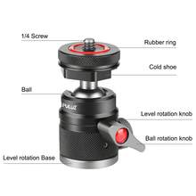 PULUZ Aluminum Alloy Ball Head Tripod Mount With Cold Shoe Base(Black) - View 3