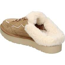 UGG | Women's UGG Lowmel Mule – Chestnut Shearling Mule – Laced Mules – Leather – Faux Fur Lining – Comfortable – EVA Sole – Fashion - Brown - View 5