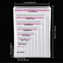 50pcs/Set, Transparent OPP Self-Adhesive Plastic Gift Bags, Suitable For Party Favors, Jewelry Packaging, Halloween Gift Wrapping, Christmas Gift Bags - Multi-color - View 1