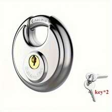 Keyed Lock Ring Lock, Stainless Steel Disc Storage Cabinet Lock, Heavy Duty Keyed Lock, Waterproof Outdoor Gate Storage Unit Lock, Suitable For Warehouse, Gym Locker, 2/4pcs - Multicolor - View 11