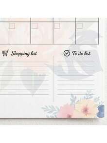 Magnetic Dry Erase Planner 60 * 45 Cm, Weekly And Monthly Refrigerator Calendar With Shopping List Notes And Task Sections, Reusable Fridge Organizer With Magnetic Backing And Erasable Marker For Home Kitchen And Office Planning - one-size - View 4