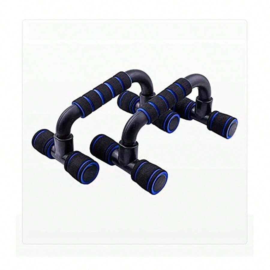 Soporte para Flexiones Push Up Lagartijas Pecho Triceps Fitness Armable y Portátil - azul - Ver 1
