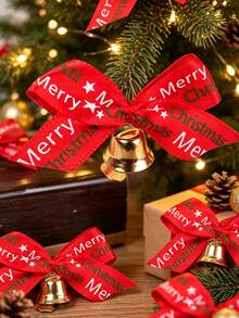 12pcs/Pack Christmas Party Gift Decoration Accessories Bows & Bells - View 5