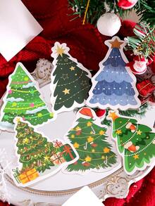 Christmas Tree And Gingerbread Man Greeting Cards, Includes Envelopes And Cards, Christmas Tree Thank You Cards, Winter Snowflake Greeting Cards, Suitable For Holiday Parties, Holiday Message Cards, Party Gift Blessing Cards And More. - View 7