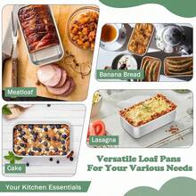 6pcs/10pcs Air Fryer Mold Set - Mini Rectangular Bread Mold, Suitable For Homemade Bread, Cake And More - Durable Aluminum Baking Mold, Non-Stick Aluminum Cake Mold, Perfect For Home Cooking And Baking, Modern Kitchen Supplies | Baking Essential | Durable Aluminum Material - Silver - View 7