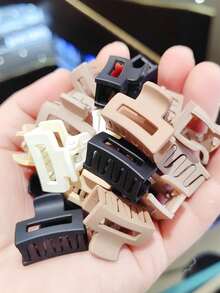 20pcs/15pcs/5pcs Matte Mini Square Hair Clips, Multifunctional Women's Hair Accessories, Beach Hair Accessories, Halloween Hair Clips - Multicolor - View 6