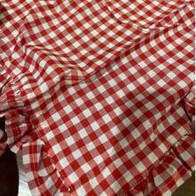 1pc/2pcs/6pcs French Pastoral Plaid Placemats, Princess Style Red & Green Checkered Reversible Dining Mats With Ruffle Edges, Cute Food Serving Plate Mats - Multicolor - View 3
