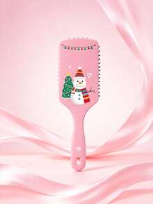 Christmas Massage Comb, Santa Claus Reindeer Christmas Tree Snowman Hair Comb, Oval Cushioned Comb, Christmas Comb - Multicolor - View 11