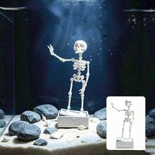 Dancing Skeleton Aquarium Ornament, 3D Printed Fish Tank Decor With Bubble Effect, Halloween Themed Aquarium Accessory, Random Color - D - View 4