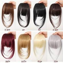 LYSW Fake Air Bangs With Sideburns, Fashion High Temperature Silk Hair Extensions, 2-Clip Double Sideburns Long Bangs Hair Piece For Women, Lightweight Invisible Hair Patch HA2841 - Multicolor - View 5