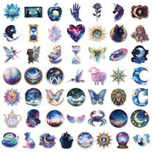 50pcs Starry Sky Magic Fantasy Graffiti PET Stickers, Perfect For Scrapbooking, Journals, Laptops, Bumpers, Skateboards, Water Bottles, Computers, Phones And Other DIY Creative Graffiti Sticker Toys - Multicolor - View 10
