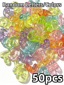 20/50pcs Random Style Acrylic Colorful Letter Beads, Includes 26 Creative English Letters (Upgraded Version), DIY Beading Accessories, Suitable For Making Bracelets, Necklaces, Keychains, Pet Collars And Other Jewelry - Multicolor - View 36