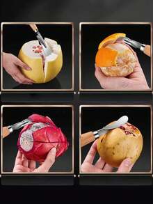 1pc Stainless Steel Grapefruit Peeler, Home Use Fruit Peeling Knife, Pomegranate Opener, Orange Opener, Multi-Function Fruit Opener - Multicolor - View 5