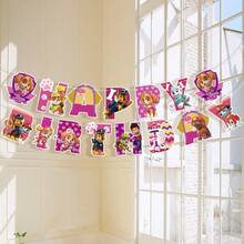 Paw Patrol Birthday Banner & Cake Toppers, Party Decorations Supplies - Multi-color - View 3