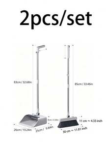 2pcs/Set Perlengkapan Pembersih Rumah Penting untuk Ruang Tamu, Termasuk Set Sapu & Pengki, Set Sapu & Pengki Lipat Besar, Sapu Rumah Tangga, Pengki, Desain Tebal, Sempurna untuk Pembersihan Pasca Pesta Halloween - Sapu warna-warni - View 12