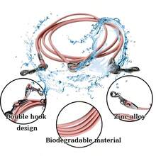 Dual Dog Leash, Walk 2 Dogs At Once, Tangle-Free 8-Shape Buckle Waterproof PVC Pet Lead With Zinc Alloy Clips - Multicolor - View 3