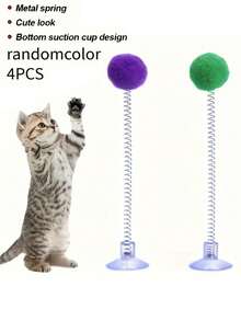 6/4/2 piezas Juguete interactivo con vara para molestar gatos, mascota con repuesto de campana, adecuado para deportes y entretenimiento autónomo de gatos, vara de molestar portátil, múltiples cabezas de vara reemplazables con forma de insecto - Multicolor - Ver 7