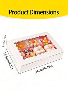 10PCS/5pcs/1PCBakery Boxes, 9.5*6.1*3 Inches, Large White Cookie Boxes, Auto Pop-Up Treat Boxes With Window For Pies, Muffins, Donuts, And Pastries, Party, Holiday, Wedding, Birthday - White - View 9