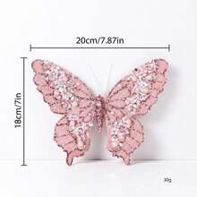 1PC Christmas Pearl Sparkling Butterfly Simulation Butterfly DIY Christmas Tree Wreath Pendant Christmas Gift Festival Party Home Decoration - Butterfly - View 14