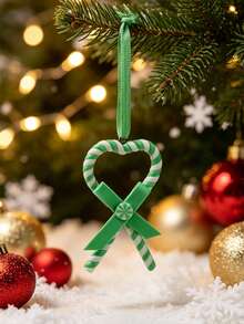 1pc Multicolor Fashionable Cute Soft Clay Heart Lollipop Christmas Tree Pendant, Suitable For Christmas Gift For Best Friends, DIY Jewelry Handmade Craft, Necklace, Earring, Keychain Making - Multicolor - View 20