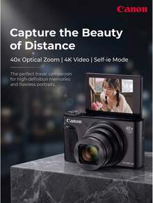 Canon PowerShot SX740 HS Digital Camera | Approx. 20.3 Megapixel + 40x Optical Zoom (80x Zoom Plus) | 4K Video + Time-Lapse Movie | Wi-Fi/Bluetooth Wireless Transfer | Intelligent IS | 46 Filters | Compact Telephoto Camera For Home And Travel - View 2
