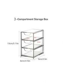 Multifunctional Desktop Tea Set Storage Box, Made Of High-Quality ABS Plastic, Flexible Compartment Layout, Suitable For Storing Office Supplies, Tea Bags, Cosmetics And Remote Controls; Ideal For School Supplies, Home Office, Kitchen, Bathroom And Vanity, Skincare Tools Storage - Multicolor - View 15