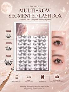 WANPIN WAN PIN Divine Girl 60 Clusters False Eyelashes, Natural Thin Cluster Lashes, Lightweight Soft Segmented Lashes, Easy To Wear, Perfect Fit, Daily Makeup Doll Eye Style - C - View 5