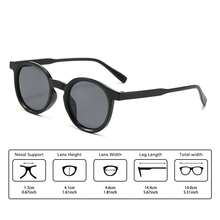 3pcs Men's Fashion Glasses, Compact Personalized Round Face Street Style Fashion Glasses - 3pcs Black, Transparent and Gray Combination - View 5