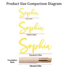 1pc Customized Laser Cut Acrylic Nameplate, Wedding Birthday Party Age Name Cake Topper, Table Number Card, Guest List Label, Suitable For S-Size With Number Decoration, Quinceanera Supplies, Mirror, Aesthetic - F-wedding Cake Name Label - View 2